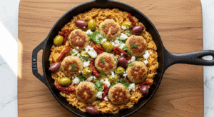 Easy One-Pan Mediterranean Chicken Meatballs | by Tyla Easy One-Pan Mediterranean Chicken Meatballs | by Tyla