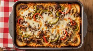 Ultimate Philly Cheesesteak Grilled Cheese Casserole | Tyla Ultimate Philly Cheesesteak Grilled Cheese Casserole | Tyla