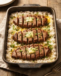 Stick of Butter Steak and Rice: Easy One-Pan Dinner Stick of Butter Steak and Rice: Easy One-Pan Dinner