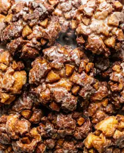Baked Apple Fritters With Sweet Vanilla Glaze Baked Apple Fritters With Sweet Vanilla Glaze