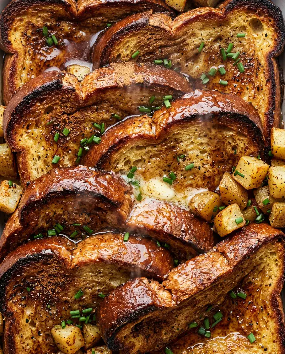 Father's Day Breakfast Ideas Dad Will Love Making Father's Day breakfast baked brioche French toast with maple syrup, melted butter, and golden crisp edges
