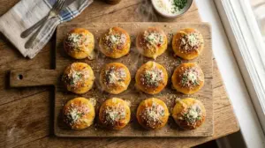 Garlic Parmesan Cheeseburger Bombs to Wow Guests Garlic Parmesan Cheeseburger Bombs to Wow Guests