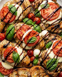 Grilled Chicken Margherita with Fresh Mozzarella (Easy) Grilled Chicken Margherita with Fresh Mozzarella (Easy)