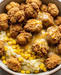 KFC Bowls Made Easy With Cheesy Gravy (Quick) KFC Bowls Made Easy With Cheesy Gravy (Quick)