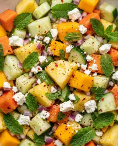 Pineapple Cucumber Salad With Mint and Feta (Summer) Pineapple Cucumber Salad With Mint and Feta (Summer)
