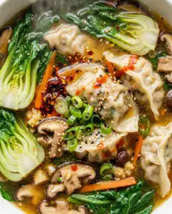 Potsticker Soup with Savory Broth — Quick & Easy Potsticker Soup with Savory Broth — Quick & Easy