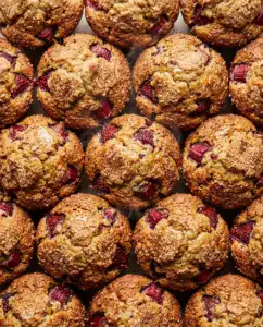 Rhubarb Muffins With Brown Sugar Streusel Topping Rhubarb Muffins With Brown Sugar Streusel Topping
