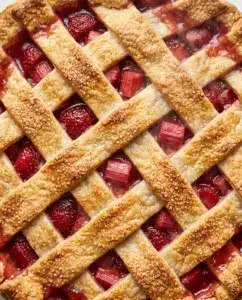 Strawberry Rhubarb Pie With a Flaky Lattice Crust