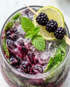Blackberry Mojito: Fresh Berry Rum Cocktail (Easy)