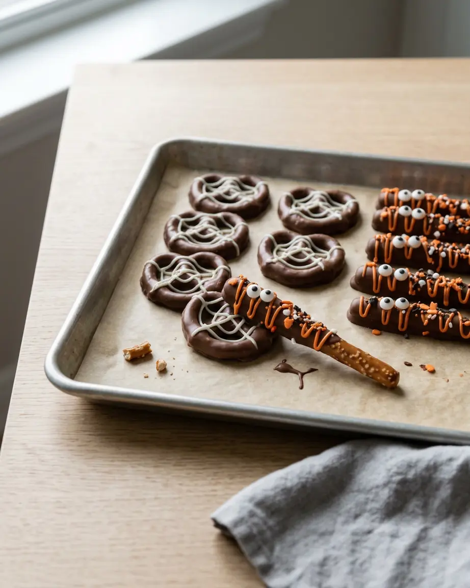 Halloween Pretzels: Make Spooky Chocolate-Dipped Treats Halloween Pretzels