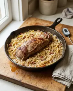 Pork Tenderloin With Sauerkraut That Bakes Tender